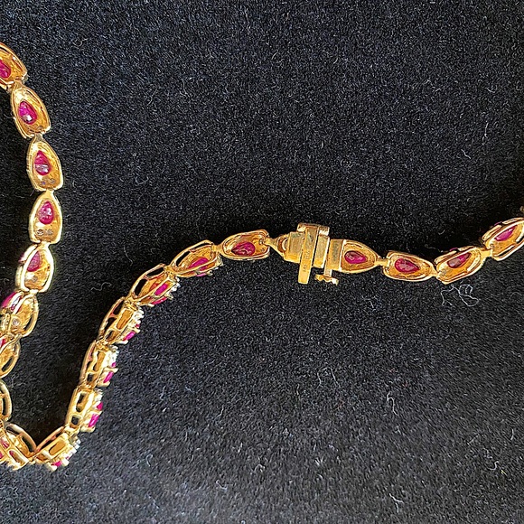 Rubi/Diamond Necklace - Picture 5 of 8